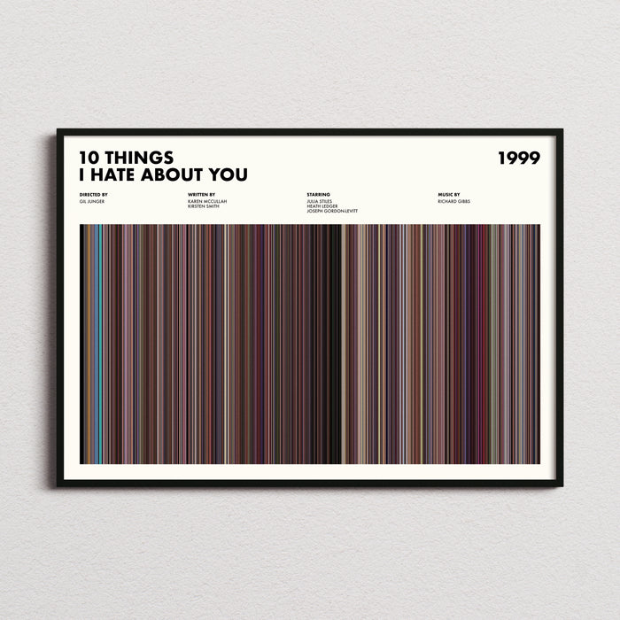 10 Things I Hate About You Movie Barcode Poster