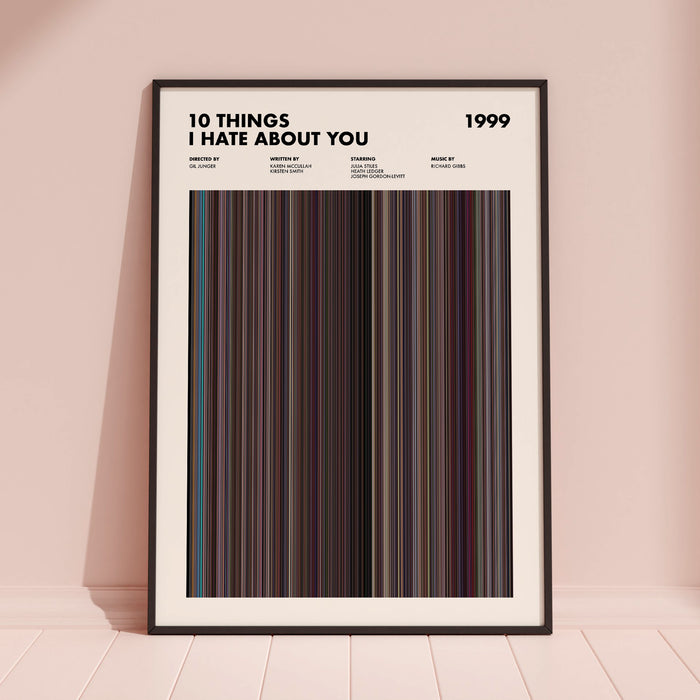 10 Things I Hate About You Movie Barcode Poster