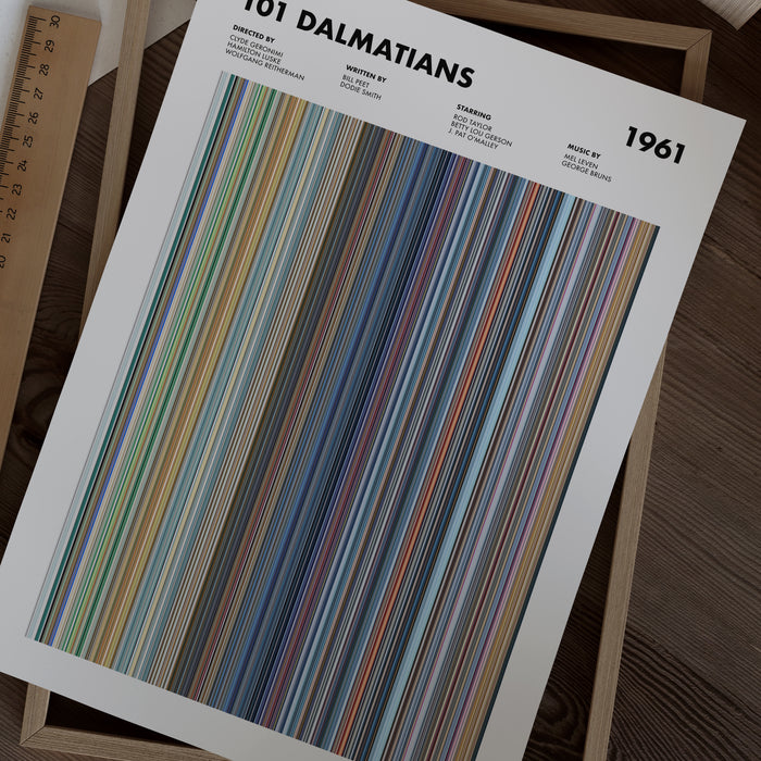 101 Dalmatians Movie Barcode Poster
