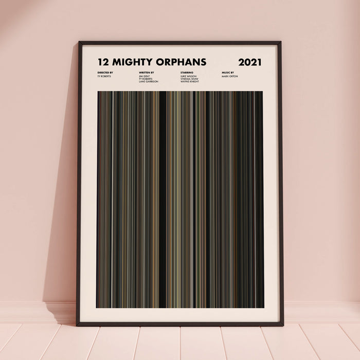 12 Mighty Orphans Movie Barcode Poster