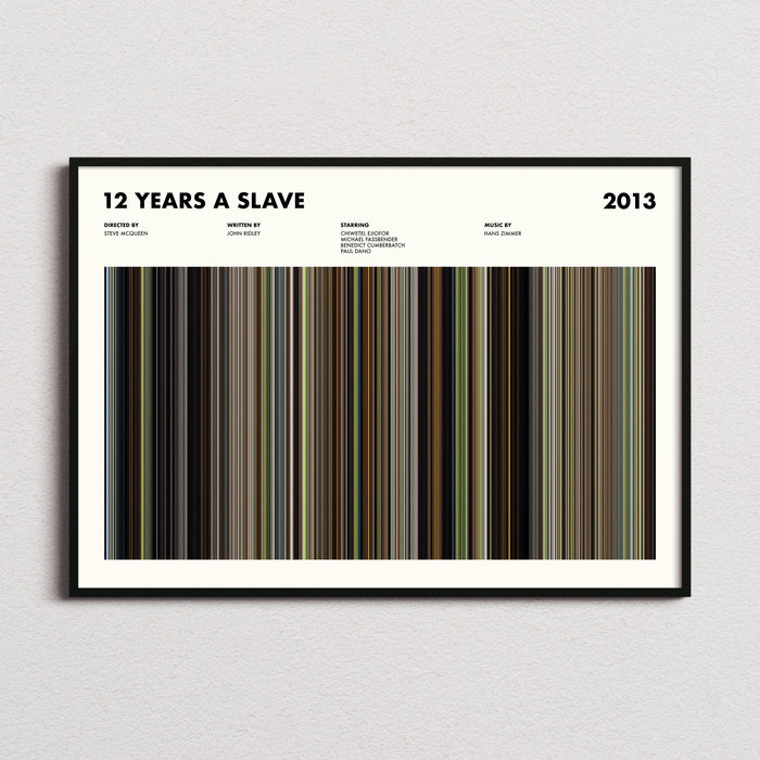 12 Years A Slave Movie Barcode Poster