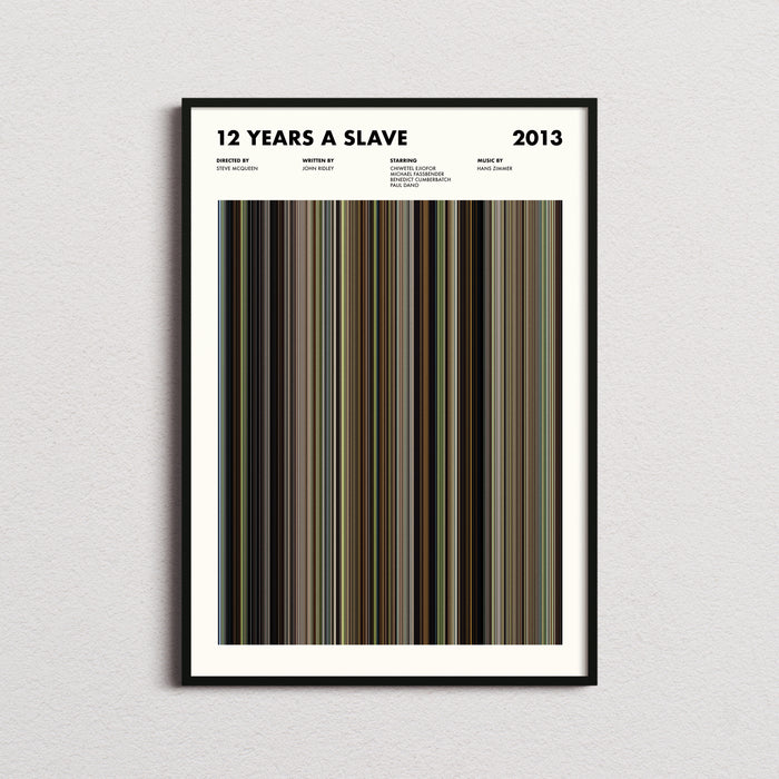 12 Years A Slave Movie Barcode Poster