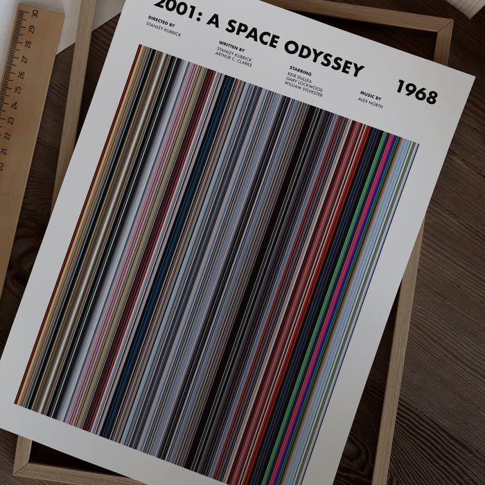 2001 A Space Odyssey Movie Barcode Poster