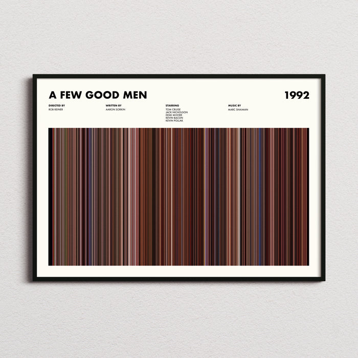 A Few Good Men Movie Barcode Poster
