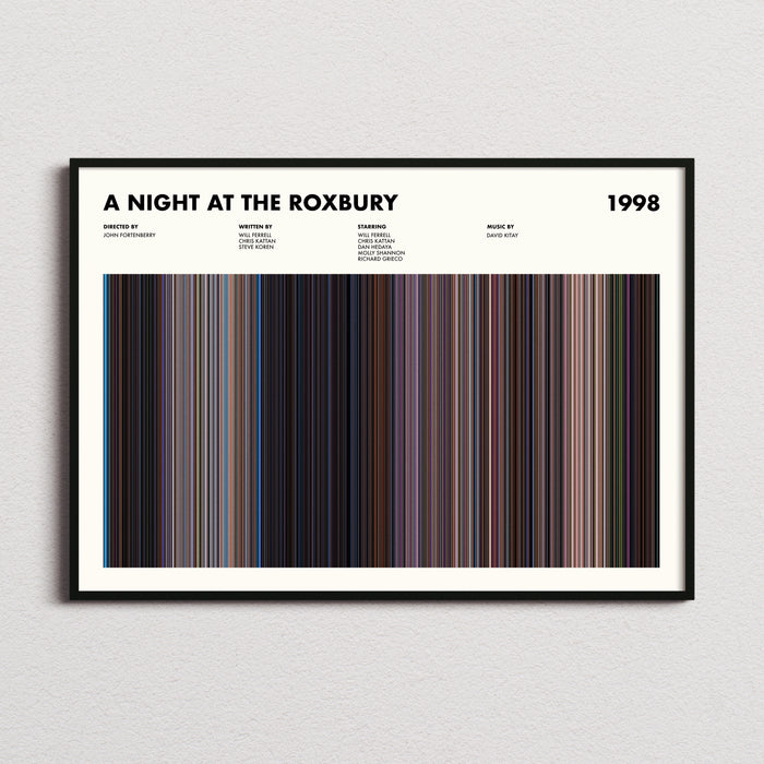 A Night At The Roxbury Movie Barcode Poster