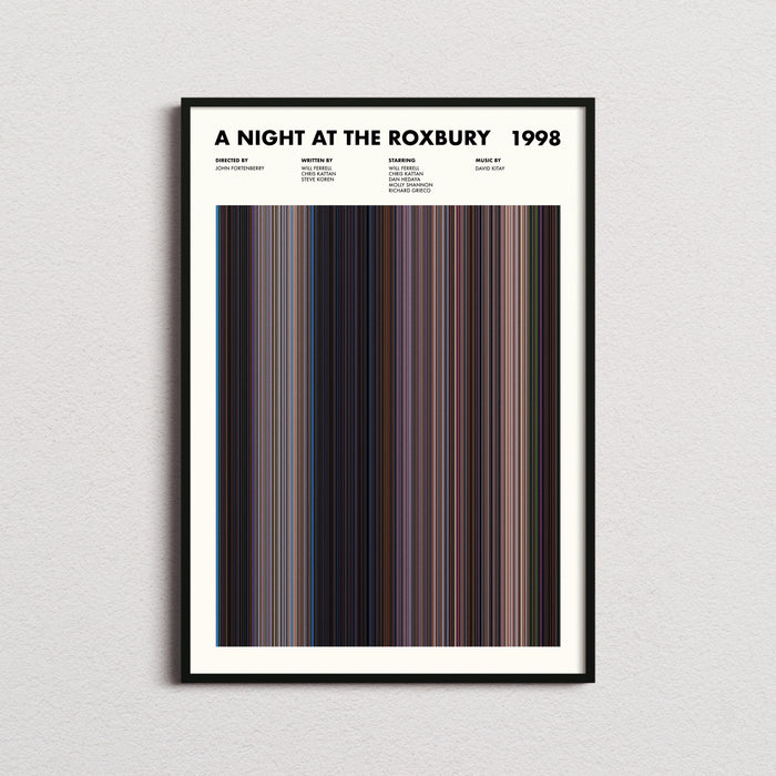 A Night At The Roxbury Movie Barcode Poster