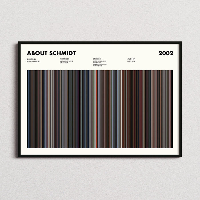 About Schmidt Movie Barcode Poster