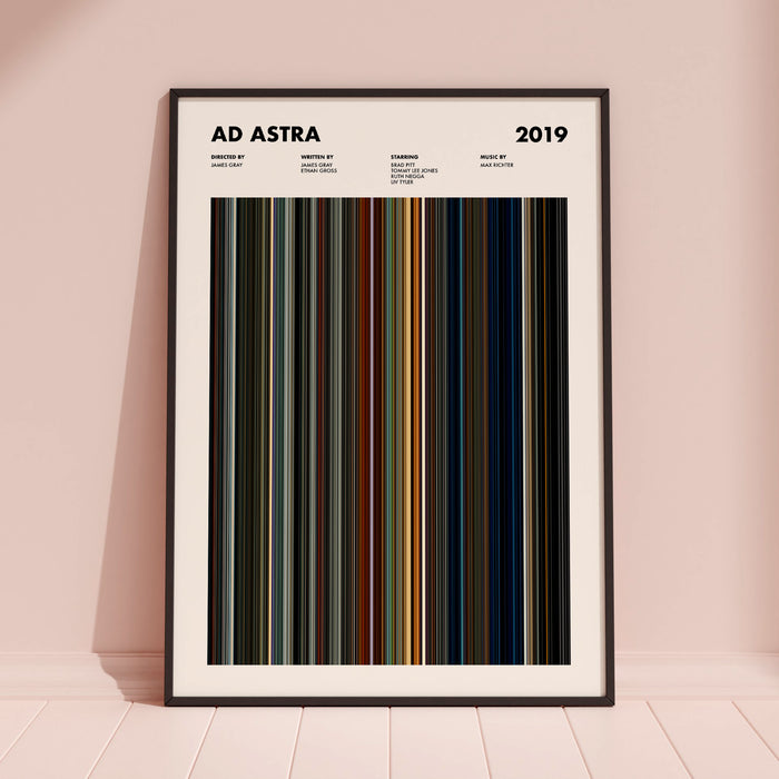 Ad Astra Movie Barcode Poster