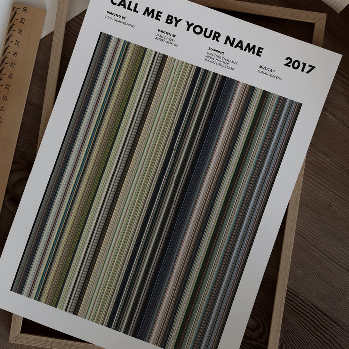 Call Me By Your Name Movie Barcode Poster