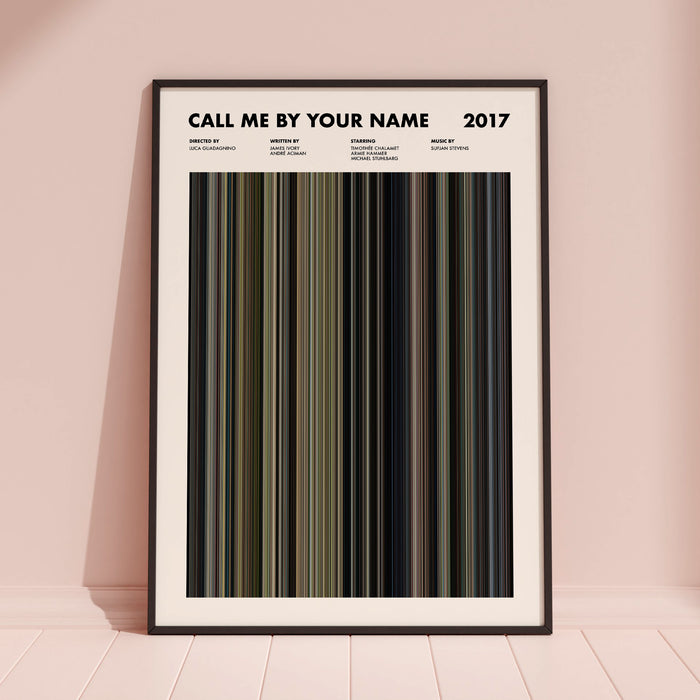 Call Me By Your Name Movie Barcode Poster