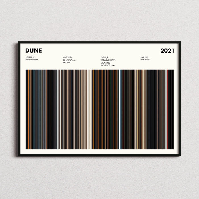 Dune 2021 Movie Barcode Poster