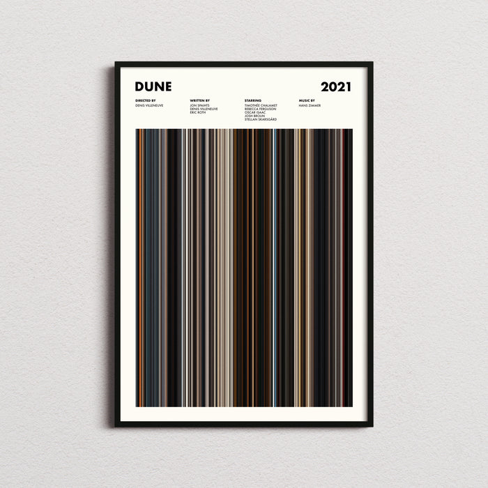 Dune 2021 Movie Barcode Poster