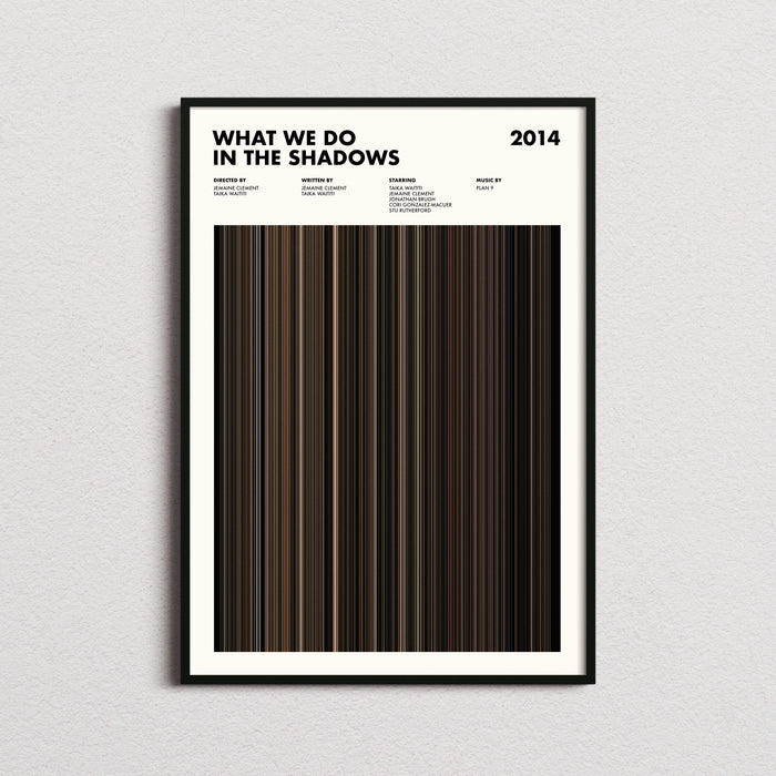 What We Do In The Shadows Movie Barcode Poster