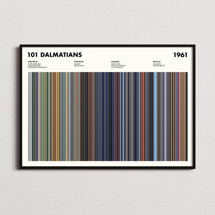 101 Dalmatians Movie Barcode Poster