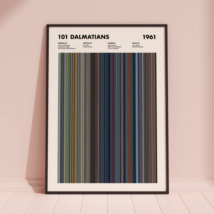 101 Dalmatians Movie Barcode Poster