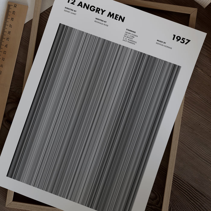 12 Angry Men Movie Barcode Poster