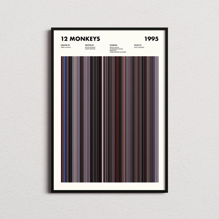 12 Monkeys Movie Barcode Poster