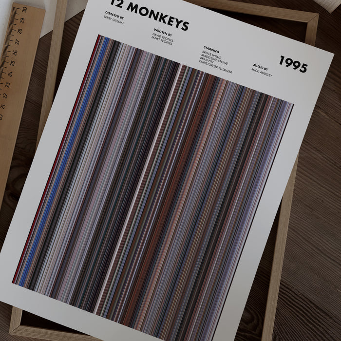 12 Monkeys Movie Barcode Poster