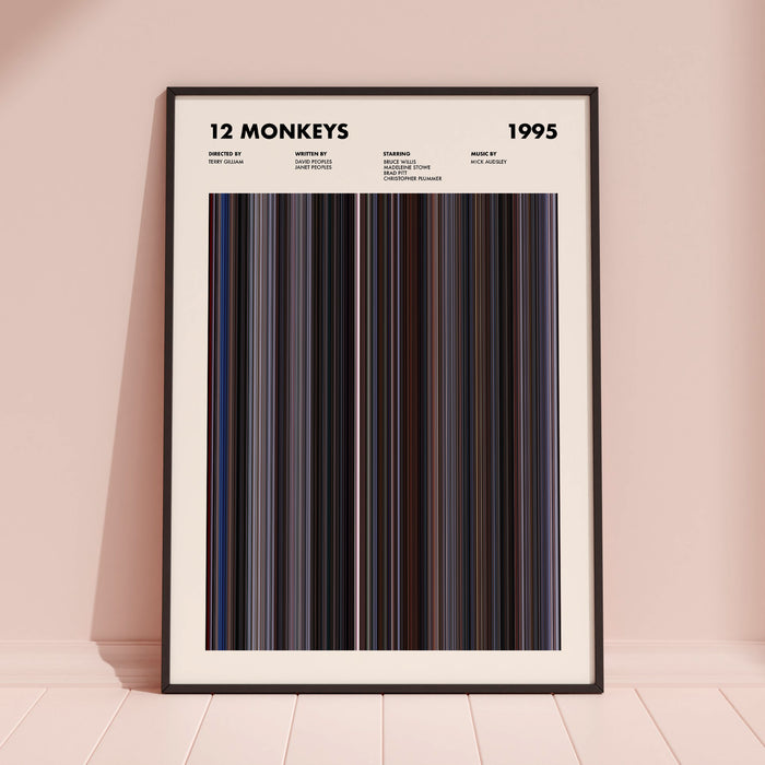 12 Monkeys Movie Barcode Poster