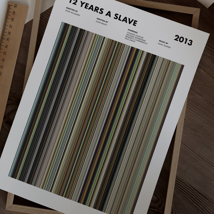 12 Years A Slave Movie Barcode Poster