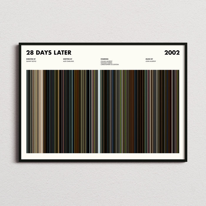 28 Days Later Movie Barcode Poster