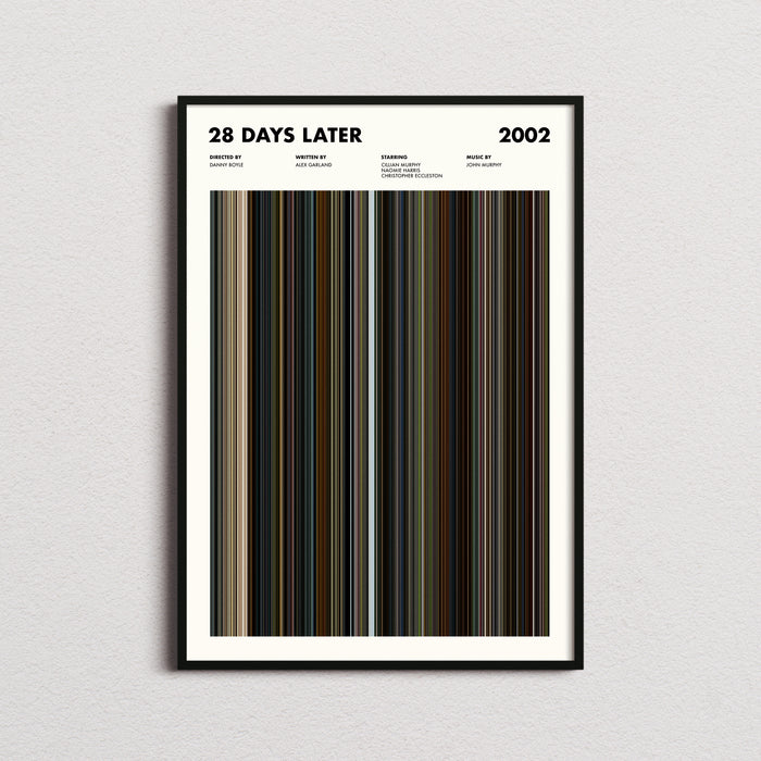 28 Days Later Movie Barcode Poster