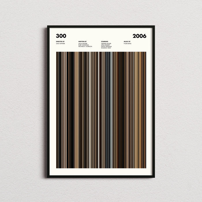 300 Movie Barcode Poster