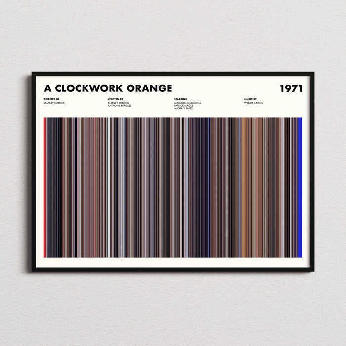 A Clockwork Orange Movie Barcode Poster