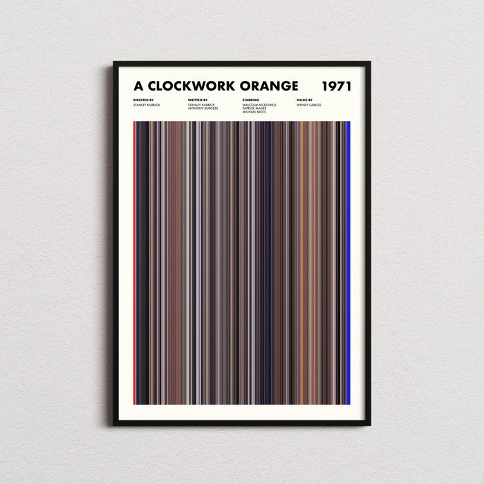 A Clockwork Orange Movie Barcode Poster