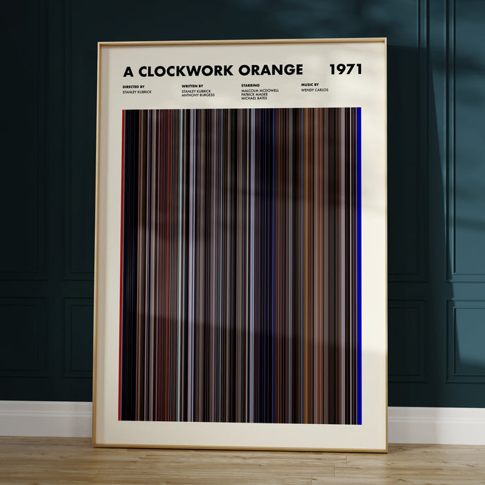 A Clockwork Orange Movie Barcode Poster