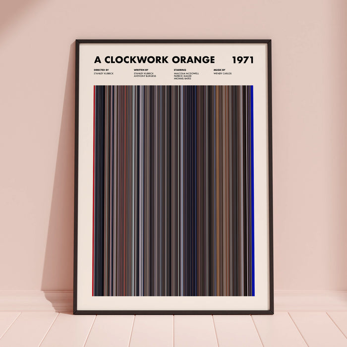A Clockwork Orange Movie Barcode Poster