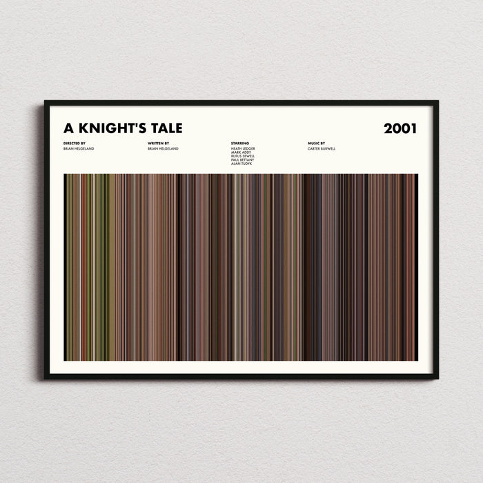 A Knight's Tale Movie Barcode Poster