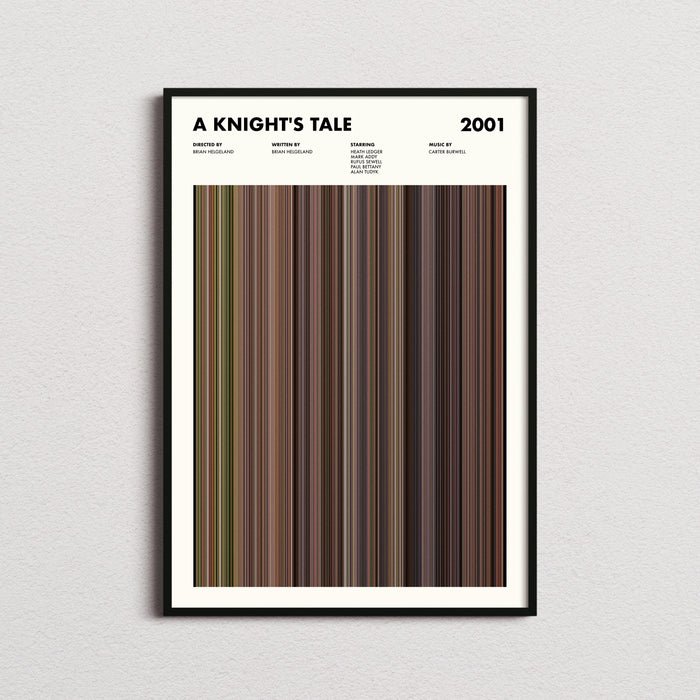 A Knight's Tale Movie Barcode Poster