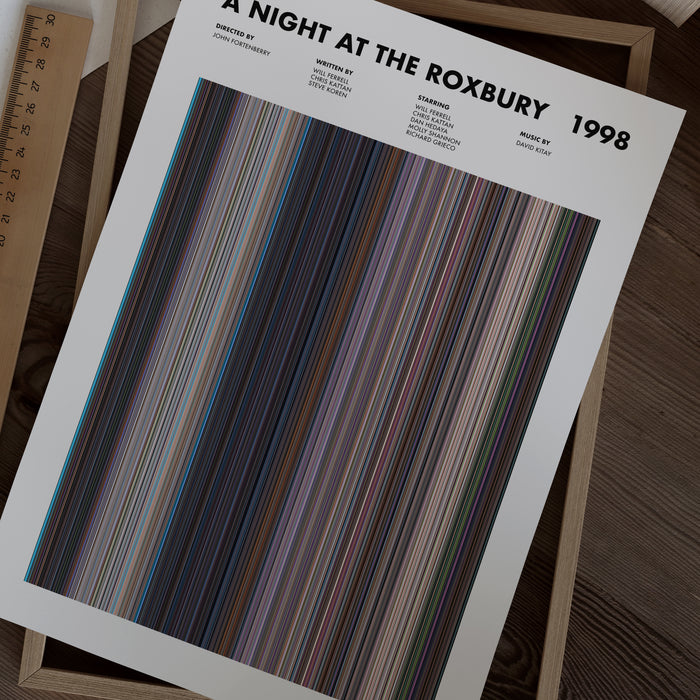 A Night At The Roxbury Movie Barcode Poster