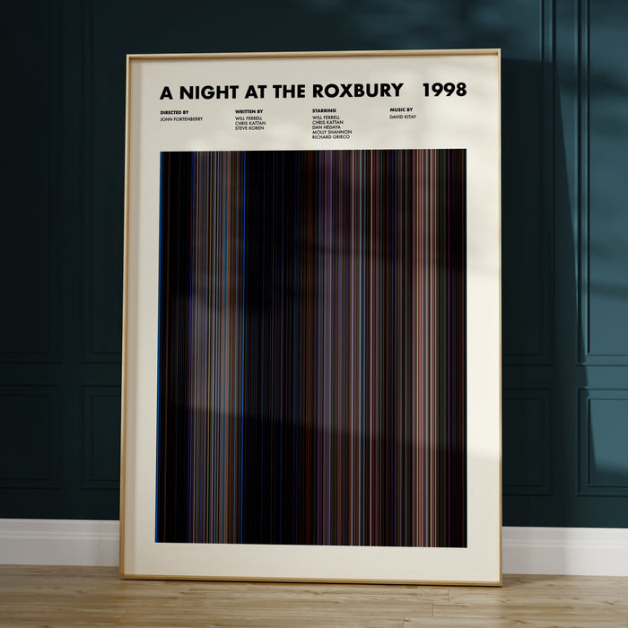 A Night At The Roxbury Movie Barcode Poster