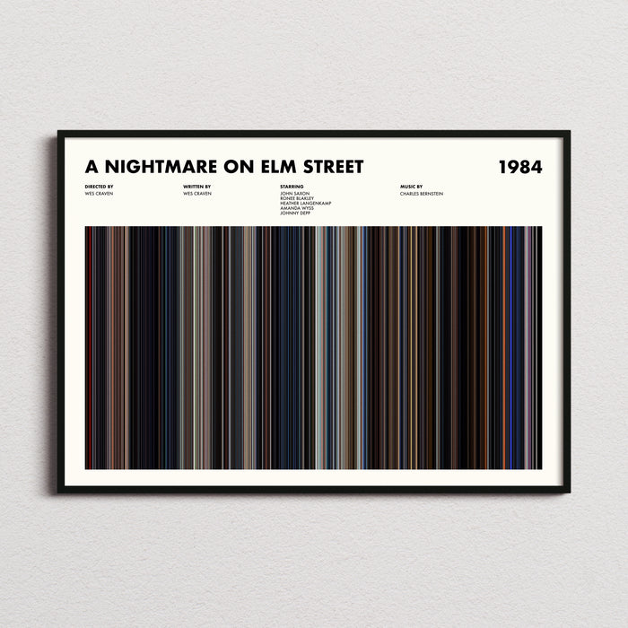 A Nightmare On Elm Street Movie Barcode Poster