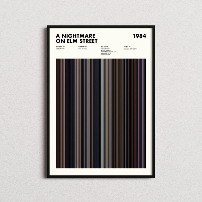 A Nightmare On Elm Street Movie Barcode Poster