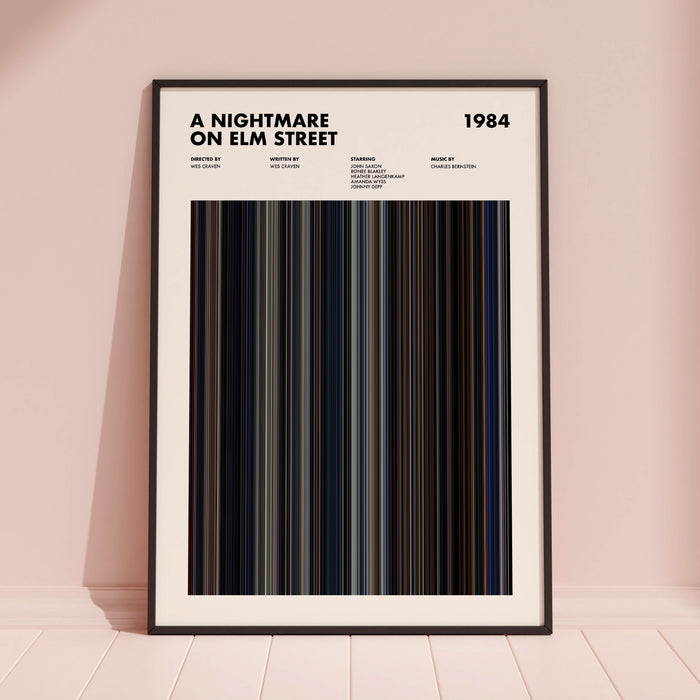 A Nightmare On Elm Street Movie Barcode Poster
