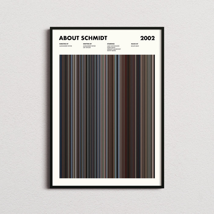 About Schmidt Movie Barcode Poster