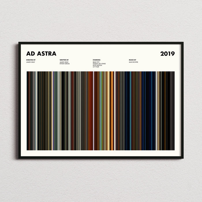 Ad Astra Movie Barcode Poster