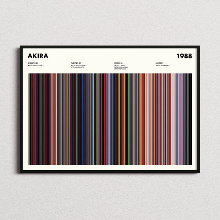 Akira Movie Barcode Poster