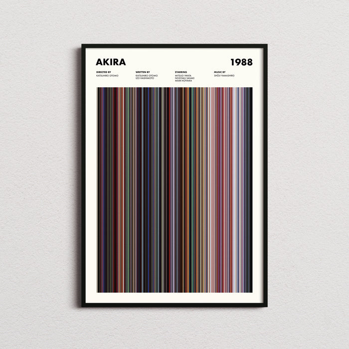 Akira Movie Barcode Poster