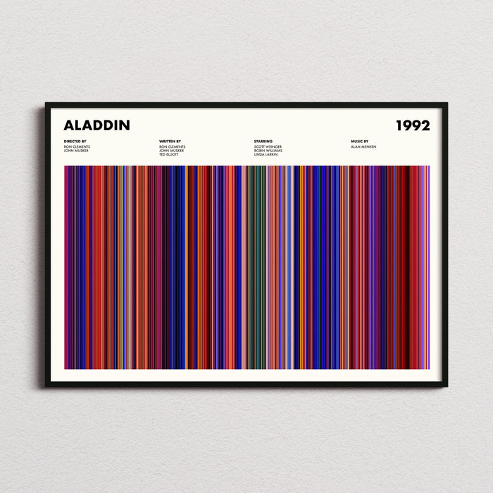 Aladdin Movie Barcode Poster