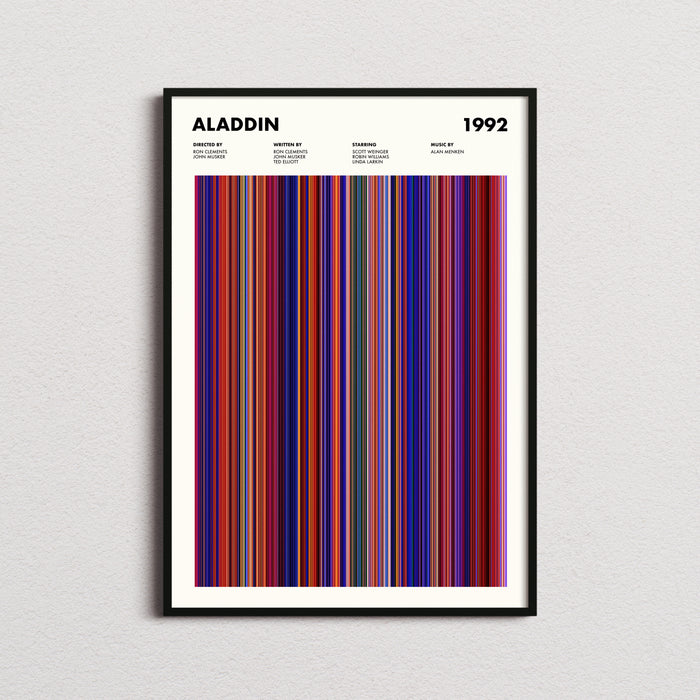 Aladdin Movie Barcode Poster