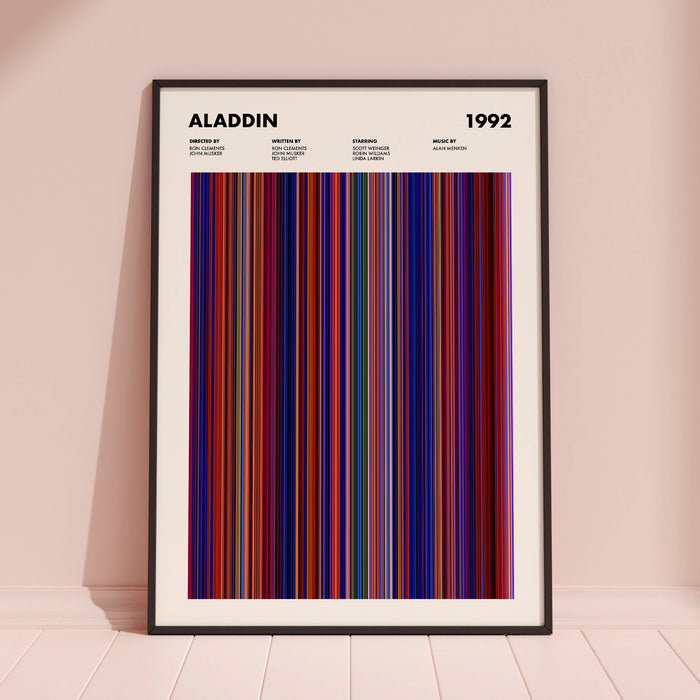 Aladdin Movie Barcode Poster