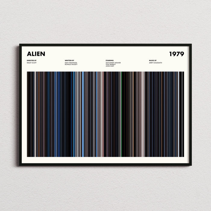 Alien 1979 Movie Barcode Poster