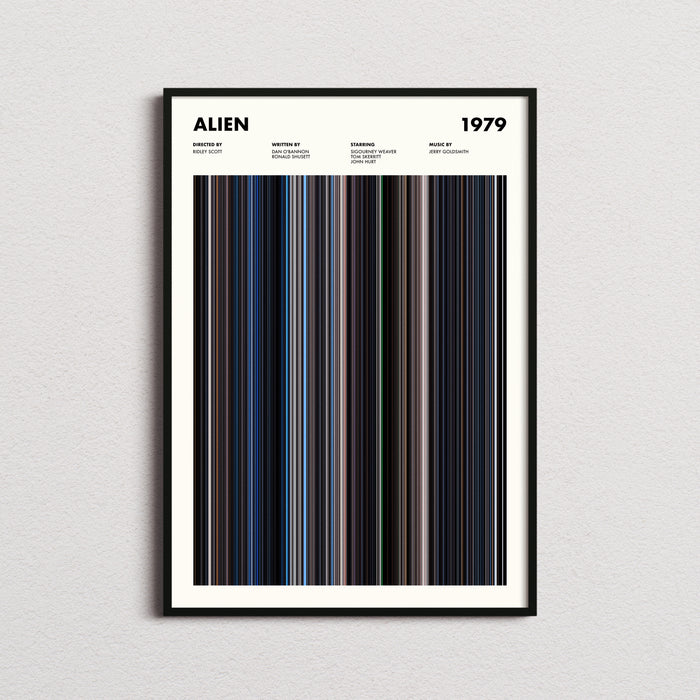 Alien 1979 Movie Barcode Poster