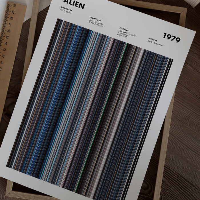 Alien 1979 Movie Barcode Poster