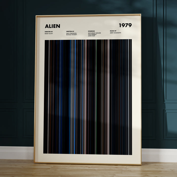 Alien 1979 Movie Barcode Poster