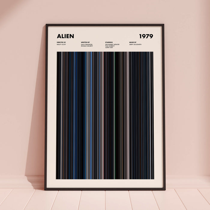 Alien 1979 Movie Barcode Poster